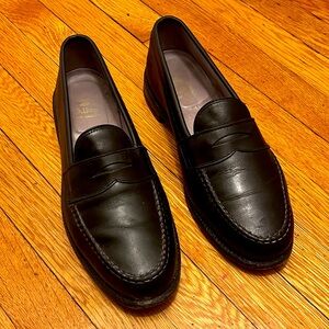 Alden Flex Penny Loafer in Black Calfskin 10.5